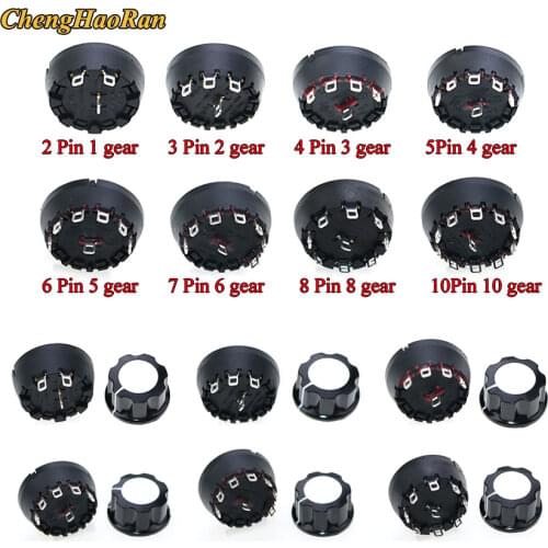 ChengHaoRan 1pcs High temperature resistant rotary gear switch 2-3-4-5-6-band knob switch of juicer mixer