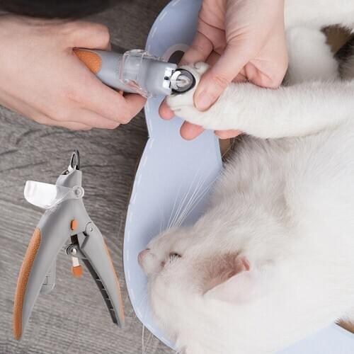 Pet Cat Nail Clippers Cat Claw Trimmer Cat Nail Scissor Cat Nail Cutter Features LED Light 5X Magnification with Nail File