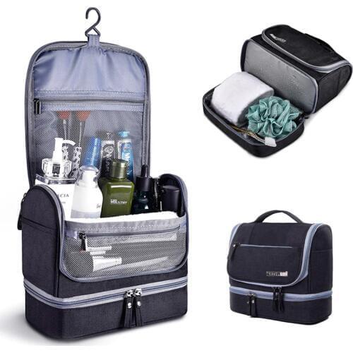 Hanging Travel Toiletry Bag with Hook and Handle Waterproof Cosmetic Bag Dop Kit Men Women Make Up Case Organizer