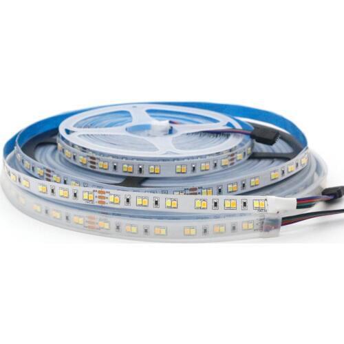 10M 5M Dual Color CRI>90 SMD2835 CCT Dimmable LED Strip Light 24V DC WW CW Color Temperature Adjustable Flexible LED Tape Ribbon