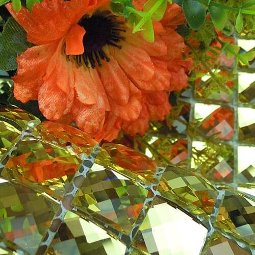 Glossy purple gold 13 faced diamond mirror glass mosaic luxury fashion shiny golden tiles for kitchen backsplash free shipping