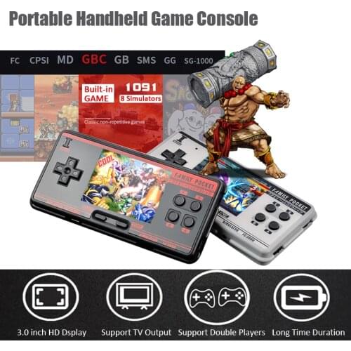 Retro Handheld Game Console with 2GB Memory Card Built-in 8 Emulators 1000+ Games FC3000 Video Game Console