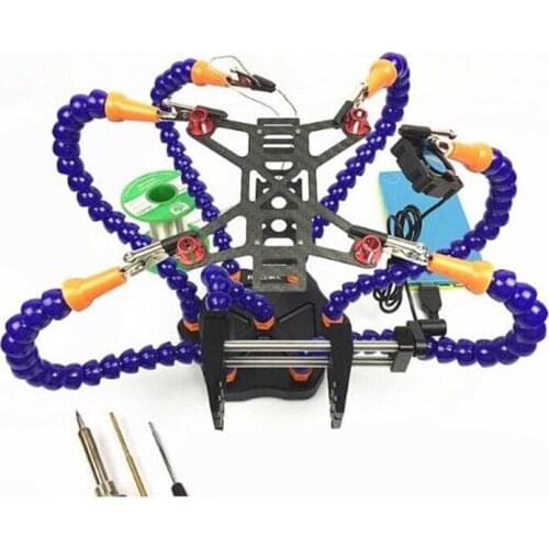 Welding Repair Tools Storage Display Third Hand Soldering Solder Iron Stand Holder Station Six Arm Clip Alloy For RC Drone Model