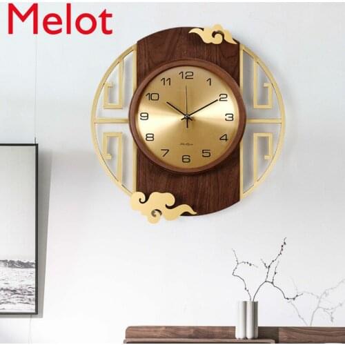 Chinese Household Decorative Clock Living Room Clock Metal Movement Pocket Watch Mute Chinese Style Wall Clock