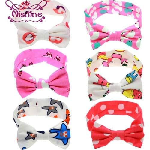 Lovely Cartoon Baby Headdress Bowknot Elastic Wide Hairband Photography Props Accessories Birthday Gifts Clothing Decoration