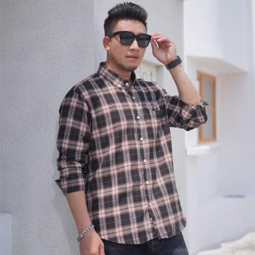 6018 Men Large Sized Plaid Shirts 10Xl Business Casual Loose Classic Lapel Korean Style Harajuku Street All-Match Thin Jackets