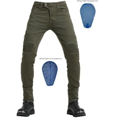 Mens casual motorcycle jeans off-road motorcycle knee pads Mens motorcycle pants