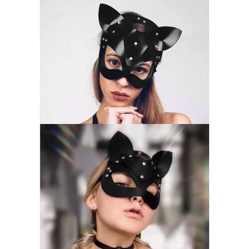 Sexy Eye Mask Fox Lady Mask Flirting Sex Toys for Couple Masquerade Party Cosplay Eye Patch Erotic Slave Restraint Adult Product