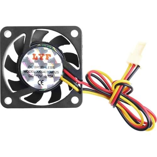 DC 12V 0.10A 3-Pin 40x40x10mm PC Computer CPU System Brushless Cooling Fan 4010 T8DF