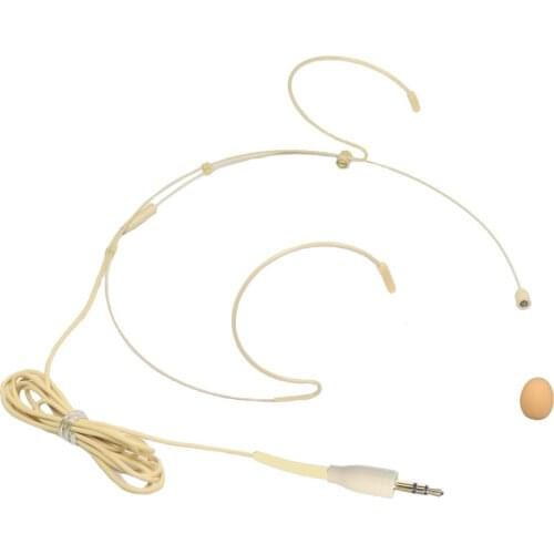 Pro 3.5mm Stereo 1/8" Lock Lavalier Headset Microphone For Wireless BodyPack Systems PC Computer Camera Omnidirectional HeadMic