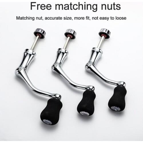 Fishing Tools Spinning Reel Handle Metal Fishing Spinning Reel Crank Handle Replacement Part Plastic Fish Rotatable Grip Knob
