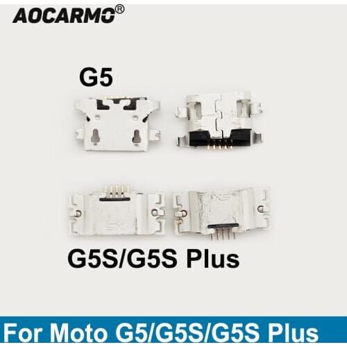 Aocarmo 2Pcs For Moto Motorola G5/G5S/G5S Plus/G5S+ XT1685 XT1672 USB Charging Port Connector Charger Plug Dock