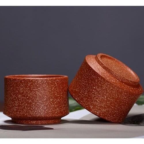 Vintage Purple Clay Tea Cup Tea Ceramic Cups Teacup Kung Fu Pottery Tea Bowl Teaware Drinkware Container Handmade Pu'er Bowl