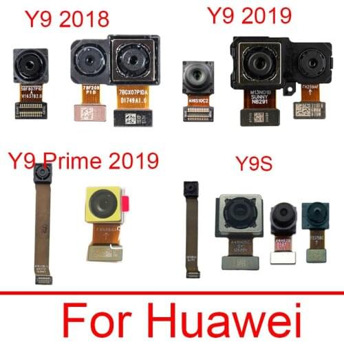 Rear Main Camera+Front Facing Camera For Huawei Y9 2018/Y9 2019/Y9 Prime 2019 STK-L21/L22 LTK-LX3 Small Back Big Camera Parts