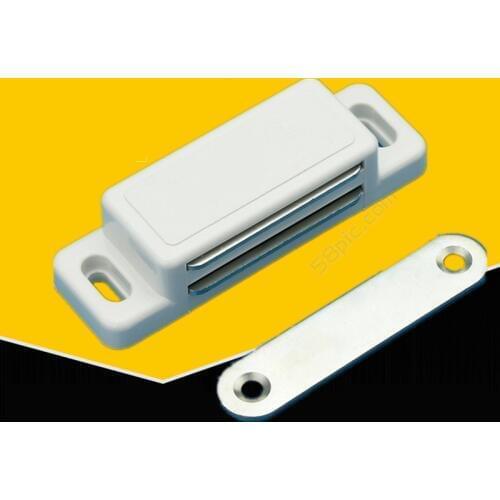 Cupboard Cabinet Etc Furniture Door Latch/Catch Closures Highly Magnet Catch with Metal Plate and Free Screws Plastic New