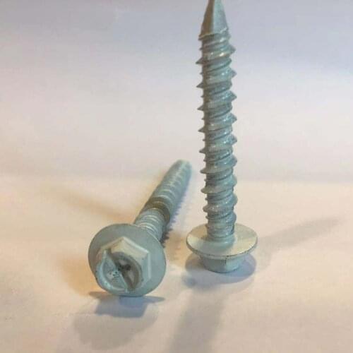 1/4 x 1-5/8 10/20 PCS Hex Flange Phillips Slotted Hi-Lo Thread Cement Screws Sharp Point for Fastening Cement Backer Board