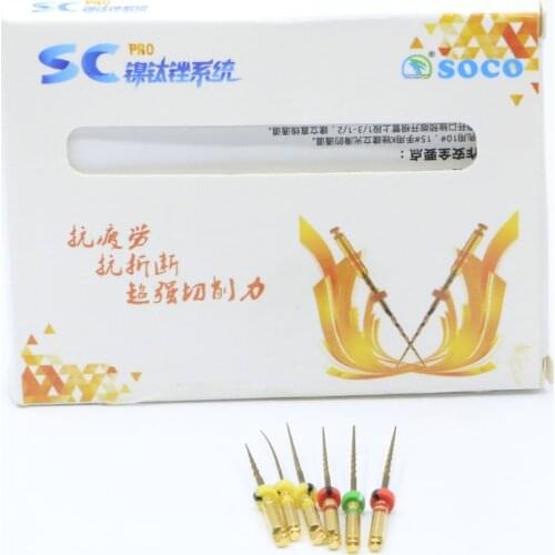 6pcs Dental Files SOCO SC Pro Rotary Files 25mm 21mm Nickel Titanium Root Canal Files Endodontics Coxo Endo Dental Instrumen