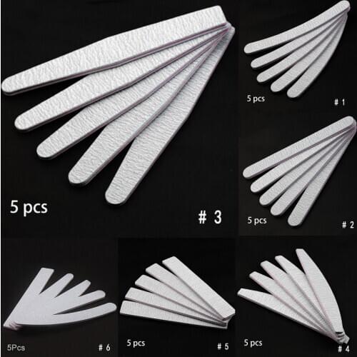 5Pcs/Wholesale Nail File 100/180 Sanding Buffer Block Pedicure Manicure Buffing Polish Beauty Tools Professional Nail File