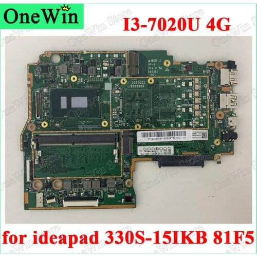 5B20R07305 5B20R07419 5B20S71246 for ideapad 330S-15IKB 81F5 Lenovo Integrated Laptop Motherboards NOK CPU SR3LD I3-7020U 4G RAM
