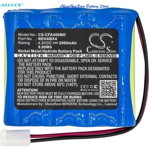 Cameron Sino 2000mAh Battery REHABX4 for Cefar 2652, Activ X 4, ActivX4, Rehab X 4, RehabX4