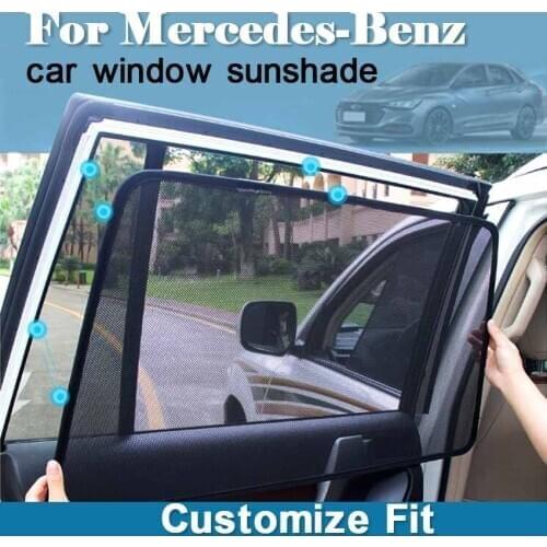 Car Special Magnetic Curtain Window SunShades Mesh Shade Blind Original Custom For Mercedes-Benz W140 W210 W212 W213 W126