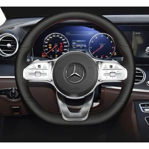 Car goods DIY Leather Car Steering Wheel Cover for Mercedes Benz C260L E300l A200L Gla200 E C Glc Accessories