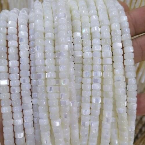 Natural Shell Beads White Flat Round Shell Beads for Jewelry Making DIY Bracelet Necklace Findings Accessories Gifts For Women