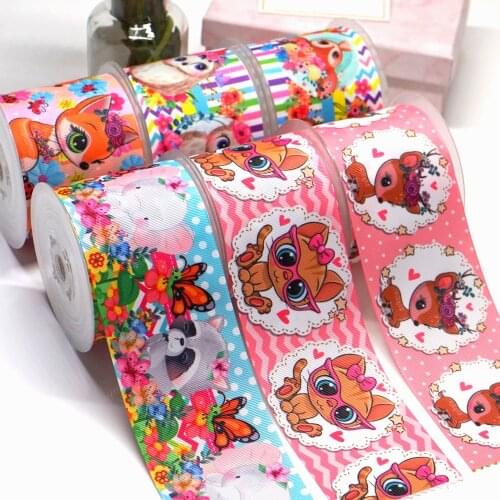 DIY Cartoon Animal Printed Grosgrain Ribbon For Craft Supplies Sewing Accessories 5 Yards, Planar Resins Mold 10 Pieces. 51734
