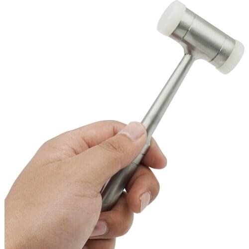 Double-headed Nylon Dental Bone Hammer Stainless Steel Handle Autoclave Teeth Surgical Extraction Tool Dentist Instrument