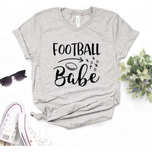 Football Babe Print Women Tshirts Cotton Casual Funny t Shirt For Lady Yong Top Tee Hipster 6 Color Drop Ship NA-811
