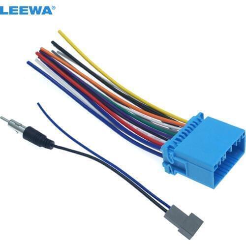 LEEWA Car Audio Stereo Head Unit Harness With Radio Antenna Adapter Cable For Honda/Acura/Mazda/Suzuki #CA1577