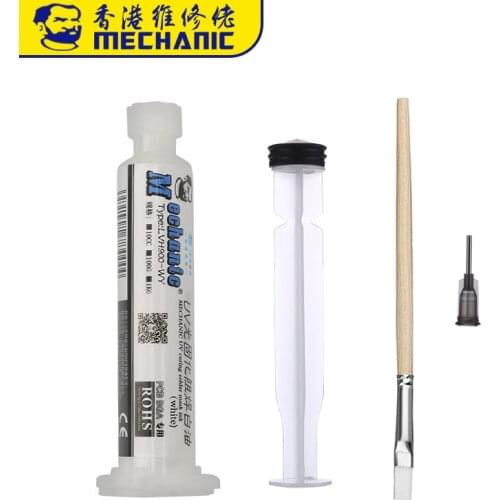 MECHANIC 10ML White Oil UV Solder Mask BGA PCB Photosensitive Paint Prevent Corrosive Arcing Soldering Paste Flux Inks