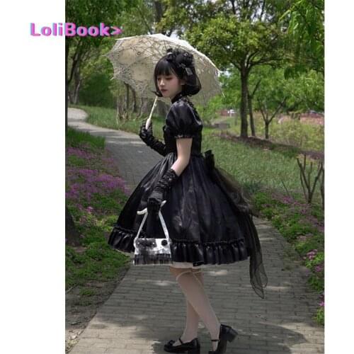 Lolibook Sweet Vintage Palace Lolita Dress Princess Girl French Elegant Princess Bowknot Dress Victorian Gothic Dress Girl