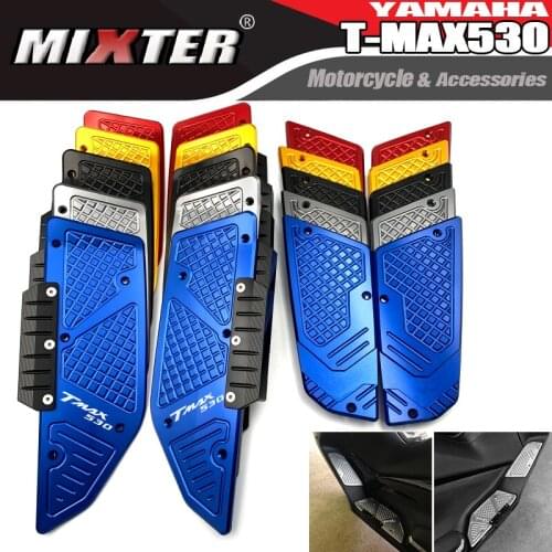Motorcycle Scooter Front & Rear Footrest Step Footboard Pedals Foot Pegs For YAMAHA T-MAX 530 T-MAX530 TMAX530 2017 2018 2019