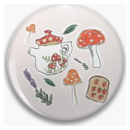 Cottagecore 01 Soft Button Pin Badge Metal Jewelry Lover Hat Collar Funny Cartoon Fashion Women Decor Cute Clothes Gift