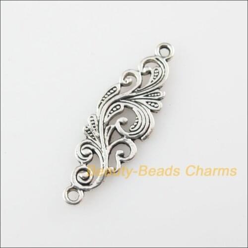 New 30Pcs Tibetan Silver Color Flower Clouds Charms Pendants Connectors 9.5x29.5mm