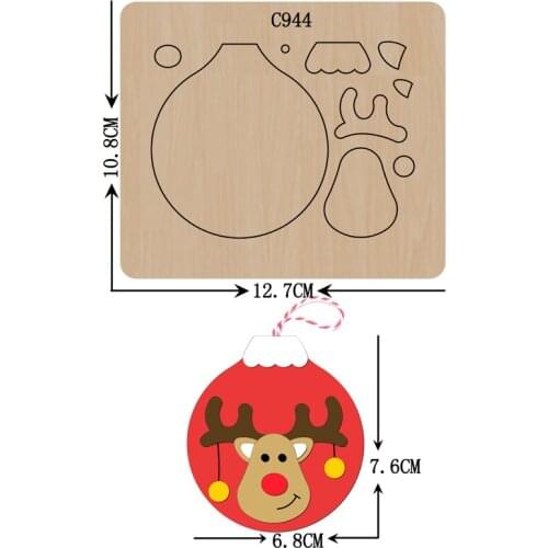 New Christmas ornaments Wooden die Scrapbooking C-944 Cutting Dies Multiple sizes