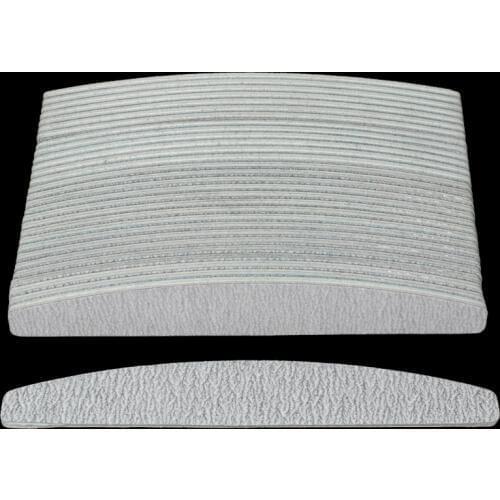 50pcs 100/180 Sandpaper Nail Files Grey Sanding Buffer Double Sided Pedicure Manicure Accessories Boat Professional Nail Glitter