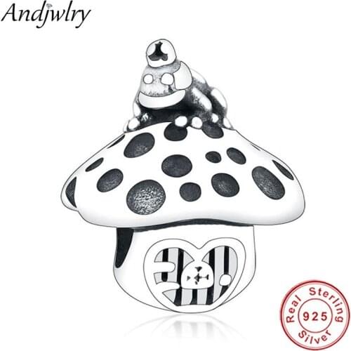 Fit Original Charms Bracelet 925 Sterling Silver Mushroom & Frog Charm Beads Berloque 925 Silver DIY Jewelry