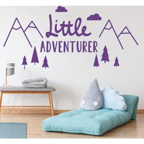 Removable Wall Stickers For Kids Room Decoration Wall Decals Babys Room Vinyl Little Adventurer Wallpaper Sticker Murals HY1623