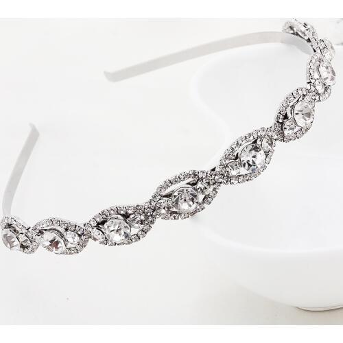 Wedding Bridal Bridesmaid Rhinestone Crown Silver Hair Flower Girls Tiara Hairband Crystal Princess Headband Prom Accessories