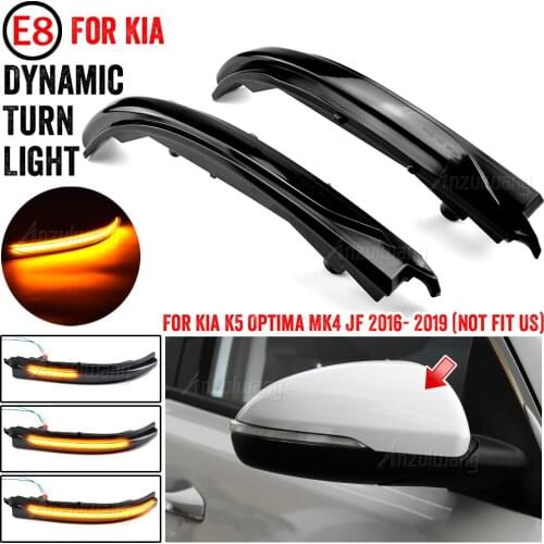 2pcs LED Dynamic Turn Signal Light Car Rear View Mirror LED Indicator Blinker For Kia K5 Optima MK4 JF 2016 2017 2018 2019