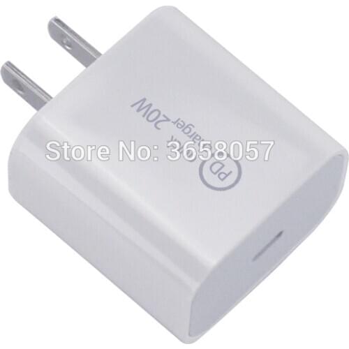 20W PD USB Type C Quick Charger Adapter For iPhone 12/ For Huawei for Xiaomi Fast Charging EU/US Plug Travel PD charger 100pc