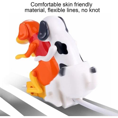 Funny Humping Dog Fast Charger Cable Charging Line Cute Fast Charging Rogue Dog Charging Cable Type-C Portable USB Kids Toy Gift