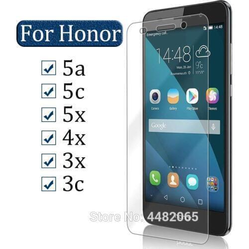 Protective Glass On For Honor 5a Honor 5c Screen Protector 5x 4x 3x 3c For Huawei Honor a5 c5 x5 Tempered Glas 5 a c x 9H Film
