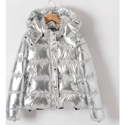 2021 Thicken Hooded Winter Jacket Women Parka Coat Casual silver Parka Warm Plus Size Jaqueta Feminina Warm Large Size Coat