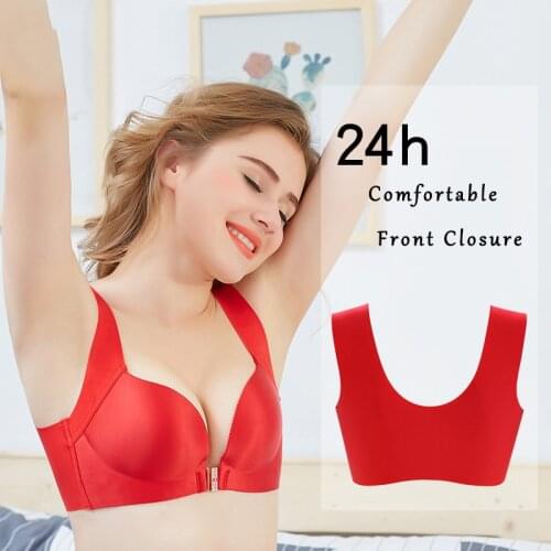 PAERLAN Front Closed Bras Women Underwear B Cup Lingerie Female Sense Lace Inner Wide Bralette Wireless Bra Push Up Brassiere BH