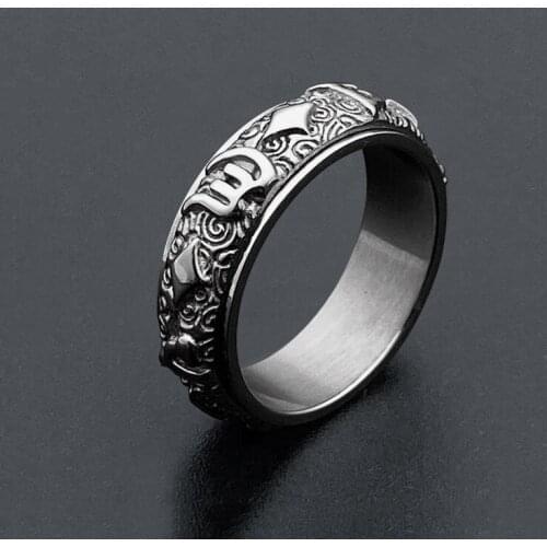 Fashion titanium steel rotatable ring stainless steel female new simple ring hot sale