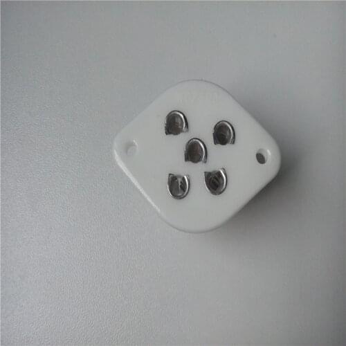 10pcs ceramic tube socket 5 pin tube socket TUS-B5 silver foot for EL34 KT88 6550 KT66