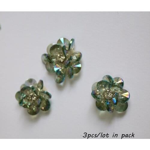 3pc/lot beaded patches for clothing Sew on patch flower decorative parches bordados para ropa Embroidery applique for clothes